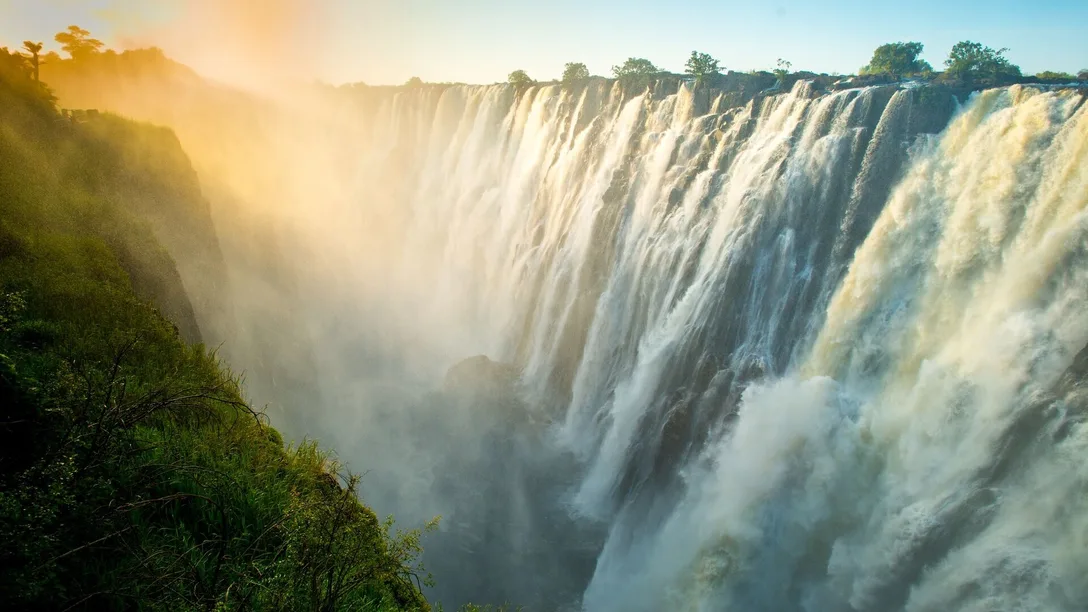 Large Sunset haze over Victoria Falls 546152021