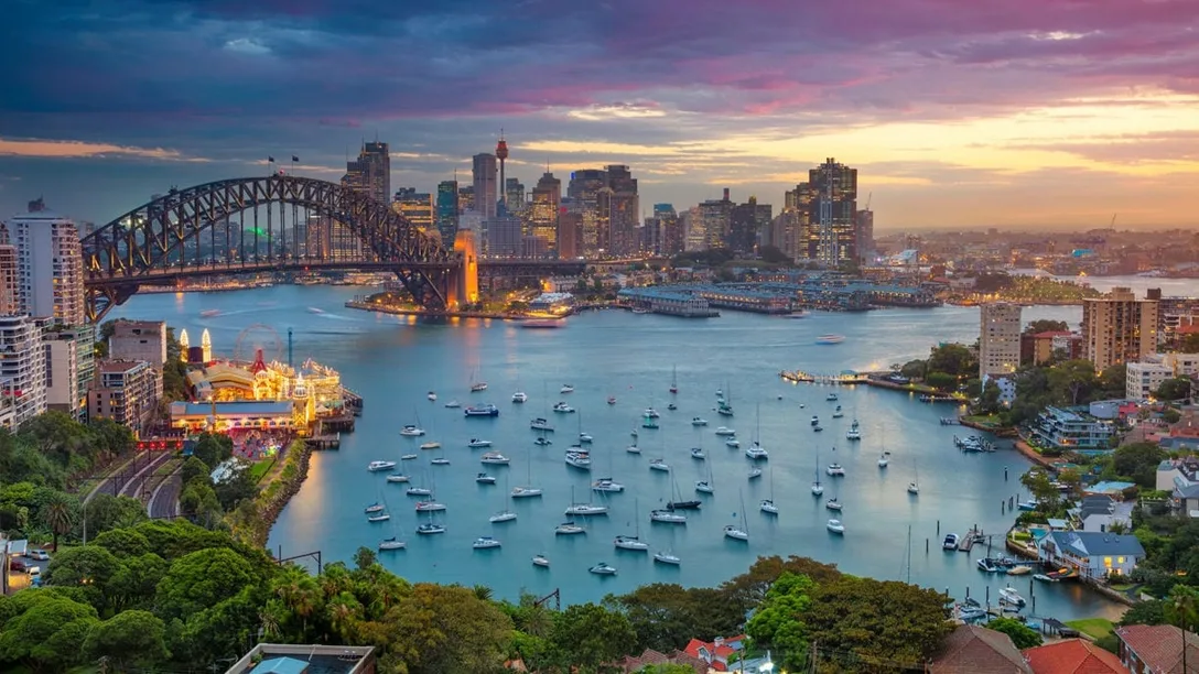 Sydney australia harbour bridge skyline cityscape 216x9