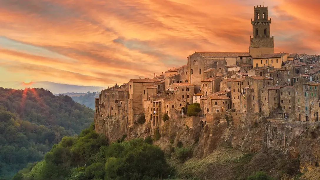 Sunset pitigliano tuscany italy 1