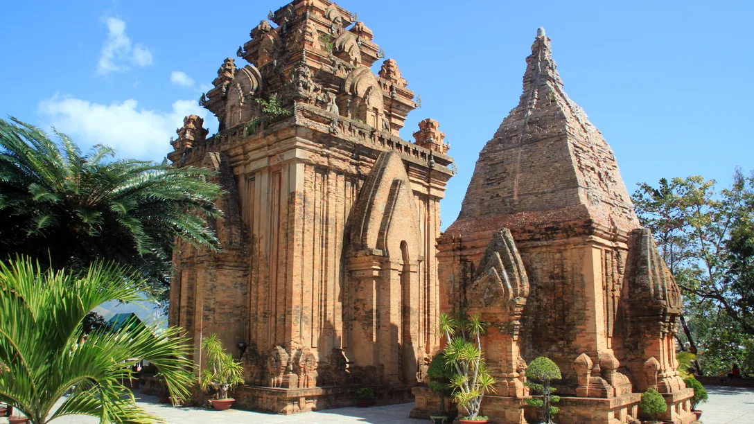 Brick cham towers in Nha Trang