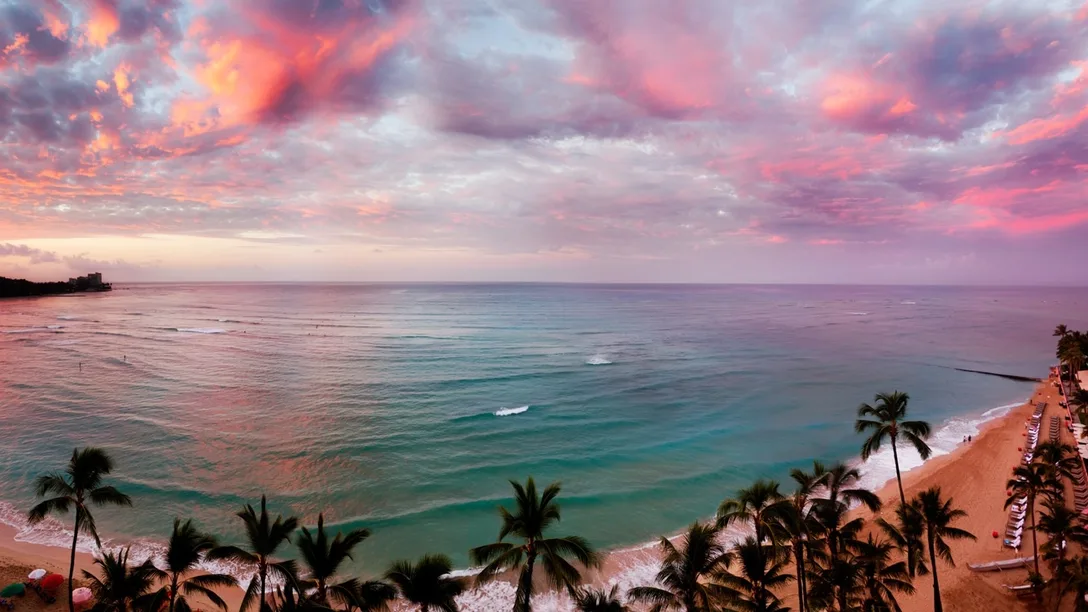 Hawaii-beach-bay-sun-set