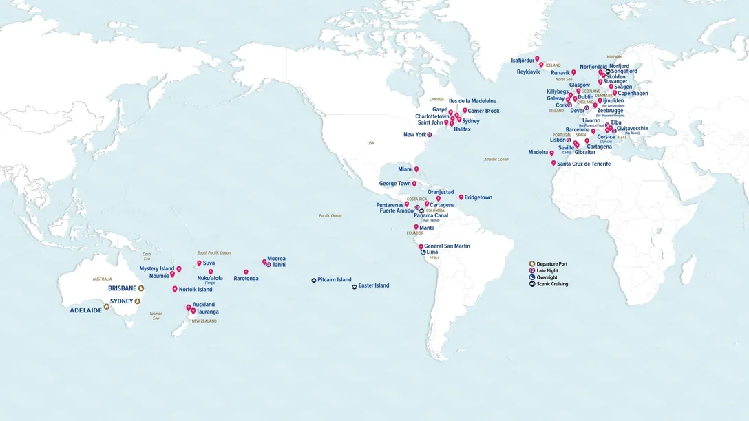 World Odyssey Map Adelaide